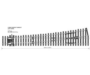 Peco SL-E189 Code 75 Electrofrog Large Left Hand Point (Importación USA)