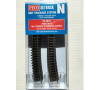 PECO ST-3018 8 X N0.4 Radio N Gauge Estándar Curva Setrack Código 80 Vía - RM48P