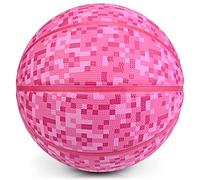 PECOGO Balón de baloncesto oficial de goma de 27.5 pulgadas, para interiores y exteriores, tamaño 5 para niños, jóvenes, adolescentes, niños y niñas, ideas de regalo (sin bomba)