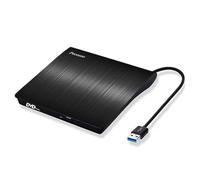 Pecosso Pecosso - Unidad externa de CD/DVD con USB 3.0, grabadora de CD/DVD-RW para todos los ordenadores portátiles/de sobremesa