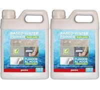 PECTRO Fijador al agua 1000ml - Imprimacion pintura paredes - Selladora acrílica para fijar la pintura en superficies porosas, pintadas o de obra nueva - Adherente antihumedad (Paquete de 2)