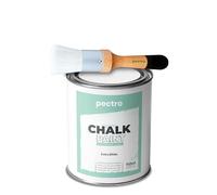 PECTRO Pintura a la Tiza para Muebles 750ml + Brocha de madera especial Pack - Pintura para Muebles sin lijar - Pintura para Madera - Pintura Chalk Paint Efecto Tiza Colores (Extra Blanco)