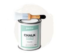 PECTRO Pintura a la Tiza para Muebles sin lijar 750ml + Brocha de madera especial Pack - Pintura para Madera - Pintura Chalk Paint Efecto Tiza Colores (Blanco Antiguo)