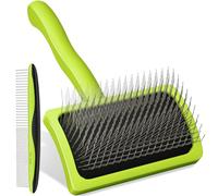 pecute Cepillo Tipo Slicker, Cepillo para Perros Mascotas, Elimina la Capa Interior, Enredos y Nudos, Carda con pua larga para perros Cockapoo, Goldendoodle, Poodle cepillo desenredante(25mm, S)