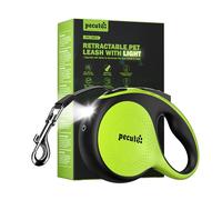 Pecute Correa Perro Extensible con luz LED Recargable de 8M de Resistente a Enredos con Banda Reflectante,Correa para Las Madrugadas y Las Noches Adecuado para Perros de hasta 50kg