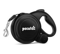 Pecute Correa Perro Extensible,Correas Flexi 10 Metros con Costuras Reflectantes Lluminosas para Perros Medianos y Grandes,Trela cao Extensível con Bolsa de Basura,hasta 50KG