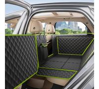 Pecute Funda Coche Perro con Fondo Duro, Protector Coche Perro para Asiento Trasero,2025 Alas Laterales Desmontables para Proteger Las Puertas,Impermeable Antirayaduras, Textura sofá,hasta 150 kg