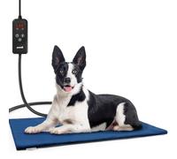 Pecute Manta Eléctrica para Gatos, Almohadilla Eléctrica para Perros y Gatos 6 Niveles de Temperatura, Almohadilla Térmica Mascotas con Temporizador, Alfombrilla de Calentamiento(XL, 90x60cm)