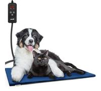Pecute Manta Eléctrica para Gatos, Almohadilla Eléctrica para Perros y Gatos 6 Niveles de Temperatura, Almohadilla Térmica Mascotas con Temporizador, Alfombrilla de Calentamiento(2XL, 120x70cm)
