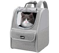 Pecute Mochila Transportadora para Gatos, Mochila Transportadora para Perros Pequeños, Bolso Transportador para Gatos para Viajes Senderismo Paseos en Bicicleta al Aire Libre