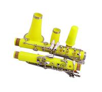 PECY Clarinete De Instrumento De Grado Amarillo 17 Teclas De Rendimiento Instrumentos Clarinete