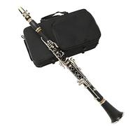 PECY Clarinete Negro 17 Key Hard Rubber Cody Instrumentos De Viento De Madera con Instrumento De Música De Láminas De Tela Instrumentos Clarinete (Color : 01)