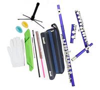 PECY Flauta C De Orificio Cerrado De 16 Teclas, Instrumento De Flauta para Estudiantes Principiantes, Viene con Kit De Limpieza, Soporte para Guantes Flautas traveseras (Size : 1)