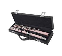 PECY Flauta De 16 Agujeros, Agujero Cerrado, Llave C, Flauta Profesional Rosa con Caja, Paño De Limpieza, Palo, Guante, Viento De Madera Flautas traveseras