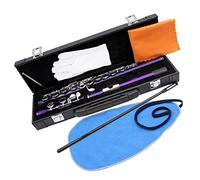 PECY Flauta De 16 Agujeros Juego De Flauta C Clave Instrumento De Viento De Madera Con Guantes Estuche Acolchado Flautas traveseras (Size : Purple)