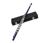 PECY Flauta De 16 Orificios, Llave C, Flauta De Color, Llave Cerrada Niquelada Más Llave E, Rendimiento Profesional para Principiantes Flautas traveseras (Size : Purple)