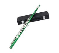 PECY Flauta De 16 Orificios, Llave C, Flauta De Color, Llave Cerrada Niquelada Más Llave E, Rendimiento Profesional para Principiantes Flautas traveseras (Size : Green)