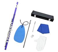 PECY Llave C Niquelada, Banda De Flauta De 16 Agujeros, Llave Cerrada De Rendimiento Más Llave E, Instrumento De Flauta Profesional Flautas traveseras (Color : Blue)