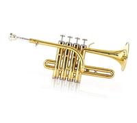 PECY Trompeta BB Profesional Trompeta De Laca Dorada De Latón Adecuada para Tocar Profesionalmente Trompeta (Color : Gold)