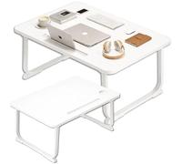 PECZEKO Mesa plegable para ordenador portátil con soporte para tableta, bandeja de desayuno de madera, mesa para sofá y cama, mesa de notebook multifuncional para trabajar, leer y comer, 1 unidad
