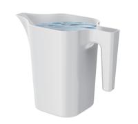 PECZEKO Regadera de 1,8 litros para casa y jardín, de plástico resistente, regadera para fácil riego de flores, plantas y plantas de interior, 1 juego (1 paquete), color blanco