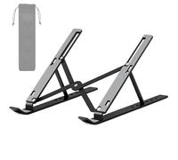 PECZEKO Soporte Para Ordenador Portátil, Soporte Plegable Con Altura Ajustable Y Ventilación Compatible Con MacBook Pro Air, Dell, HP, Acer (10-15,6 Pulgadas)