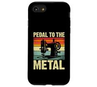 Pedal a la máquina de coser retro de metal Carcasa para iPhone SE (2020) / 7 / 8