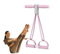 Pedal Ankle Puller, 4-Tube Resistance Bands, 112 mm/4,4 in 460 mm/18,1 pulgadas Workout Stretching Equipment, Abdominal and Leg Slimming Trainer for Home Gym Sit-Up Fitness Women Men Use