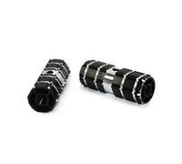 Pedal antideslizante de aluminio for bicicleta, clavijas pie for eje delantero y trasero, palanca reposapiés BMX, cilindro, accesorios for, forma lanzador cohete, 2 uds ESSEIEIE(Black)