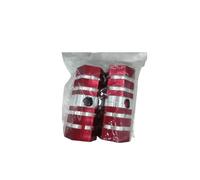 Pedal antideslizante de aluminio for bicicleta, clavijas pie for eje delantero y trasero, palanca reposapiés BMX, cilindro, accesorios for, forma lanzador cohete, 2 uds ESSEIEIE(Red)