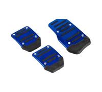 Pedal coche Juego cubiertas para pedales coche aluminio resistente desgaste para cambio manual serie manual pedal freno automático antideslizante(Azul)