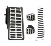 Pedal Coche Pedales Acero Inoxidable Para VW Para Beetle Para Jetta MK6 Volante A La Izquierda, Almohadillas Pedal Combustible Gas Cubierta Pedal AT MT(MT with Rest)
