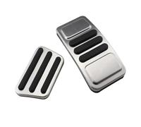 Pedal coche Pedales coche para Ford para Mustang 2015-2022 acelerador freno reposapiés cubierta almohadilla acero inoxidable accesorios interiores(2Pcs AT)