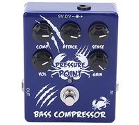 Pedal Compresor de bajo, Pedal de bajo Pedal de Efecto de bajo Efecto de Punto de Presión True Bypass Carcasa de Aleación de Aluminio Pedal de Efecto de bajo para bajo de