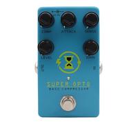 Pedal compresor de graves de aleación de aluminio avanzado que ofrece 5 ajustes de parámetros para dinámica de sonido personalizada Pedal compresor de graves