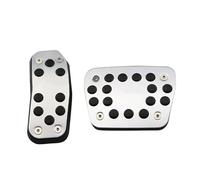 Pedal Cubierta Para Ford Para Fiesta MK7 2009-2015 AT MT Acelerador Pedal Cubierta Aleación De Aluminio Goma Auto Pedales Pedales De Coche Pedales Freno(AT Without Rest)