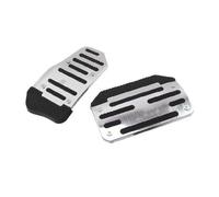 Pedal Cubierta Universal de aluminio transmisión automática automóviles Pedal Cubierta freno combustible de gas Foot Pad Set Kit de pedales Cubre Pedales De Coche(Automatic Silver Set)