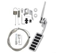 Pedal de acelerador de aluminio con kit de cable de acero inoxidable y soporte para montaje de enlace de carburador, acelerador, reposapiés, piezas de motor Hot Rod para coche