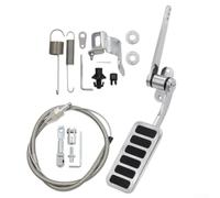 Pedal de acelerador de aluminio para aplicaciones de 2 x 4-1/2 pulgadas con kit de cable de acero inoxidable de 36 pulgadas y funda de 24 pulgadas más soporte de carburador