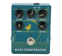 Pedal de bajo, Pedal de Efecto de Compresión de bajo, Aleación de Aluminio, Salida de Entrada Monofónica de 1/4 de Pulgada para Escenario de Producción de Músicos