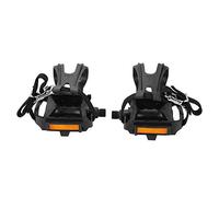 Pedal de Bicicleta, 1 Par Pedales de Ciclismo de Nylon Liviano Correas de Clips de Pies de Pedales de Bicicleta de Montaña de Carretera con Clip y Correas
