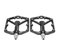 Pedal de Bicicleta Anti Slip Universal Ligero Ligero CNC Aluminio Pedal de Ciclismo de Ciclismo para Bicicletas de montaña Interfaz Ros de 1.5 cm 2 Paquete (Negro)