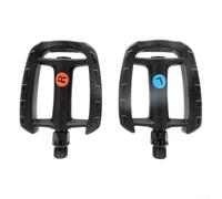 Pedal de bicicleta construido para bicicleta de montaña, bicicleta de carretera, uso plegable, con acero y material ABS con rodamiento DU y reflector para bicicleta infantil (negro)