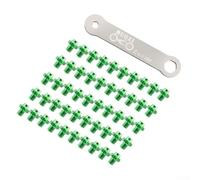 Pedal de bicicleta de acero inoxidable y aleación de aluminio, kit de pasadores antideslizantes, 50 piezas con llave para un mejor agarre (10)