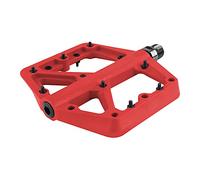 Pedal de bicicleta de montaña plano BMX/MTB (rojo)