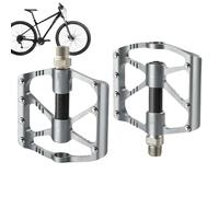 Pedal de bicicleta, pedales de bicicleta,Pedales de bicicleta de exterior antideslizantes - Pedales de repuesto de aleación de aluminio, Reposapiés de fibra de carbono con 3 rodamientos ligeros para