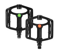 Pedal de Bicicleta - Superficie Plana Antideslizante,Pedales de Bicicleta de Aleación de Aluminio con Luz LED,Destinado a Ciclistas, Uso en Exteriores, Carretera y Montaña, para la Práctica de Ciclis