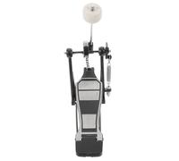 Pedal de Bombo con Transmisión por Cadena Simple y Martillo | Aleación de Aluminio, Negro, para Batería Acústica y Jazz, Incluye Llave de Ajuste