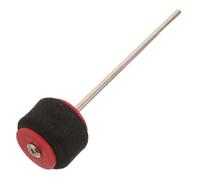 Pedal de Bombo Mazo de Fieltro Plano, Doble Cara, Color Oscuro y Rojo | Sistema de Cadena y Resorte, Tensión Ajustable, Golpes Silenciosos, para Sesiones de Grabación y Estudio