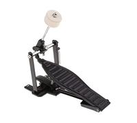 Pedal de bombo mejorado con batidor de tambor de lana de cadena única, pedal de regalo, piezas plateadas/negras